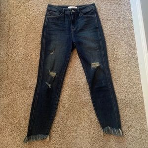 KanCan Frayed Hem  Ankle Skinny Jeans  Size 7/27